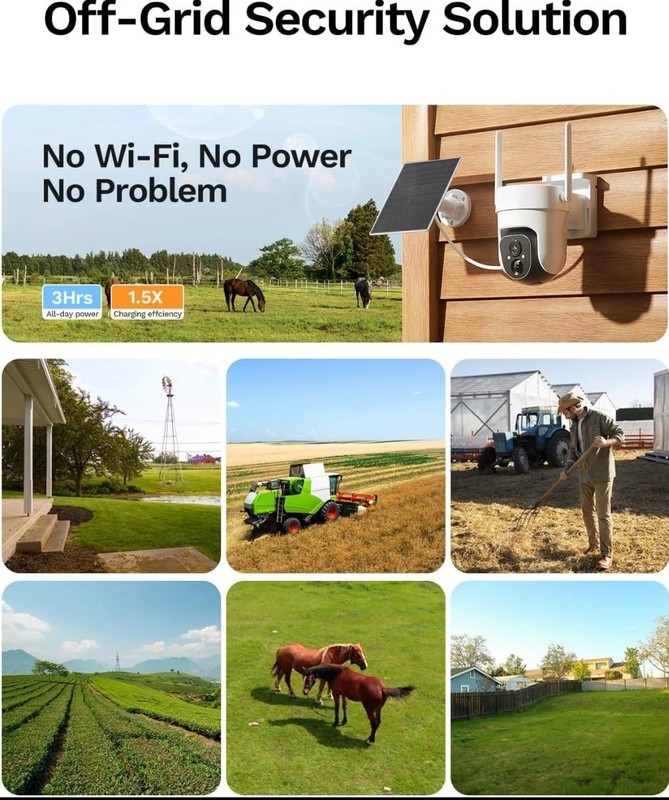 LongPlus No Wifi Security Camera 4G LTE Cellular Security Camera with SIM Card gallery