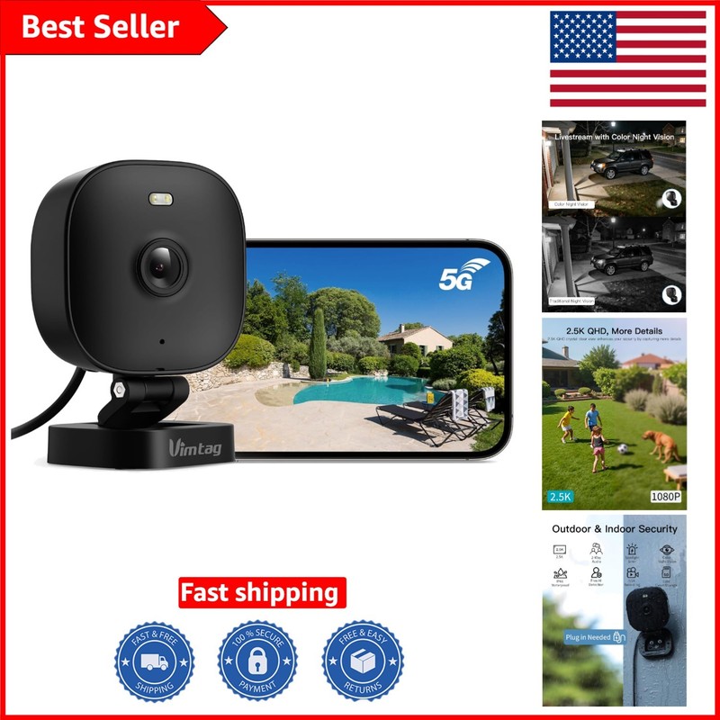 Weatherproof Outdoor Security Camera – Enhanced Night Vision & Spotlight