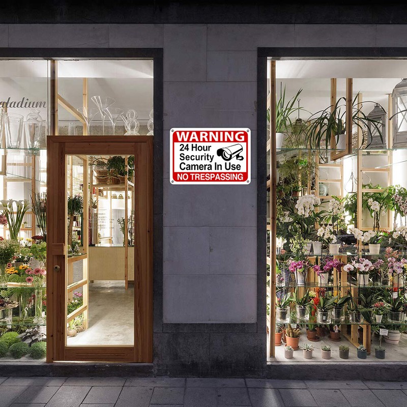 24 Hour Surveillance Signs Home Security Warning Signs No Trespassing cctv sign gallery