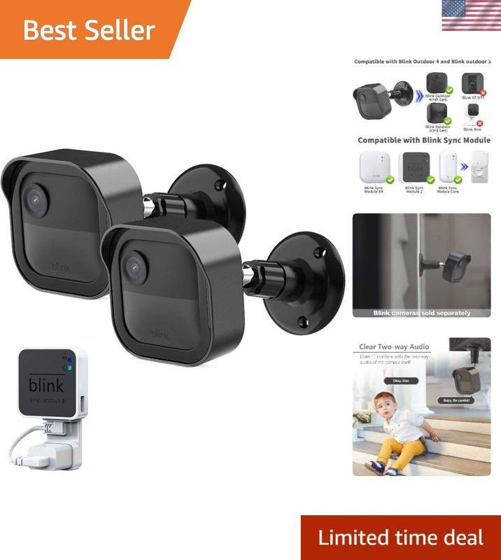 2-Pack Blink Outdoor Camera Mounts with Adjustable Weatherproof Housing