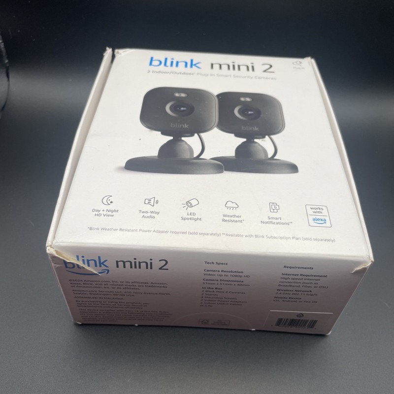 Blink Mini 2 1080p Wi-Fi Indoor Security Camera - Black, Pack of 2 - Newest Gen gallery