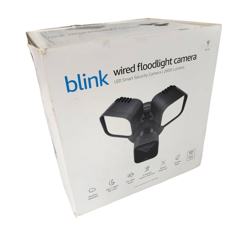 Blink Wired Floodlight Camera Smart Security 2600 lumens HD Live New Sealed