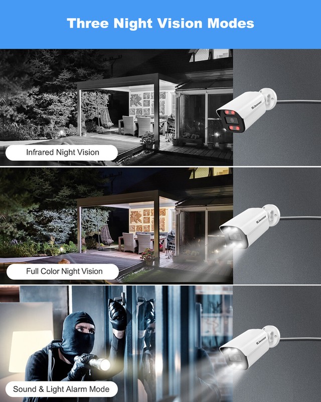 Jennov 8MP PoE Security Camera Audio A95 IP Network Outdoor Human Detection IP66 gallery
