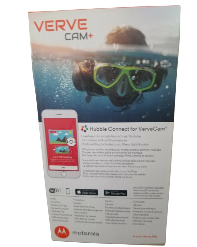 MOTOROLA VERVE CAM WEARABLE SOCIAL LIVE-STREAMING CAMERA+ ACCESSORIES ARE INCLU. gallery