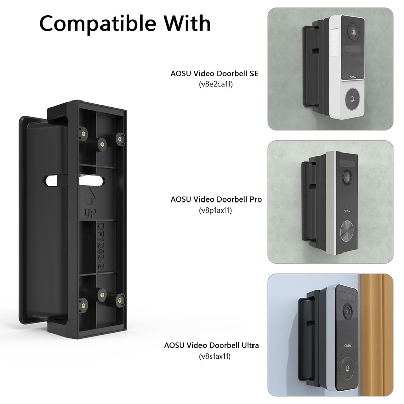 Adjustable Doorbell Mount for AOSU Doorbell Camera Wireless, Angle Mount Comp... gallery