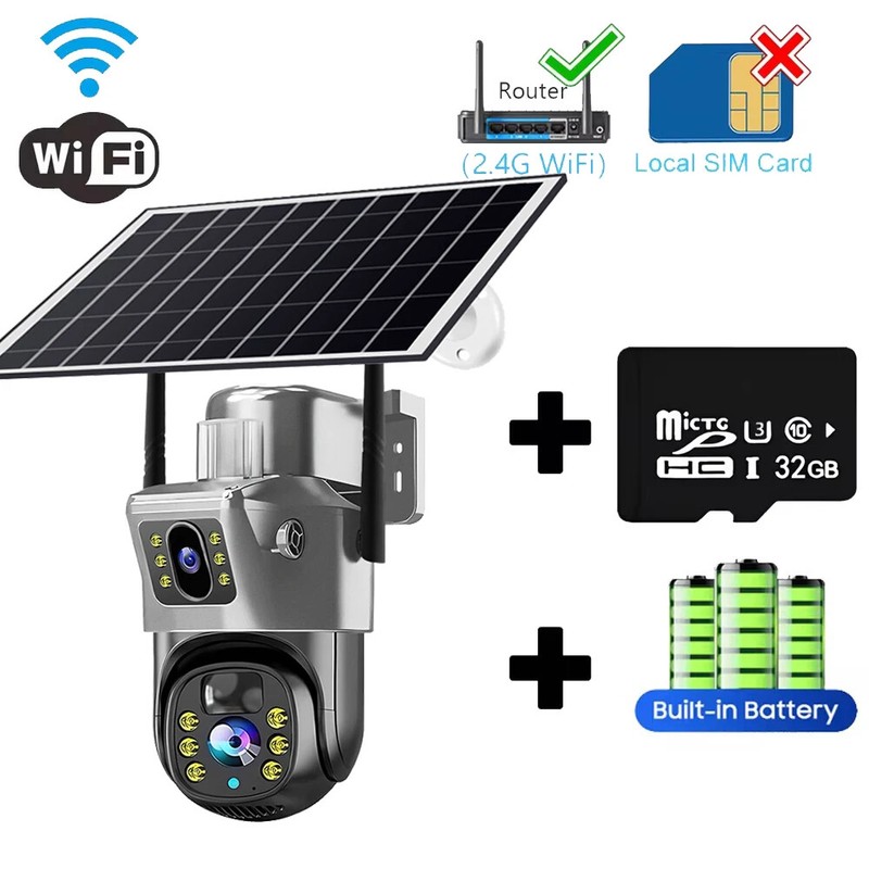 Security Protection Solar IP Camara Smart Home 360 Monitor Wifi LTE CCTV Cameras gallery