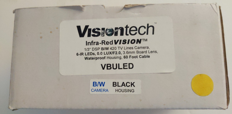 Visiontech VBULED Infra-Red B/W Bullet Camera 420 TVL IR Waterproof 60ft Cable gallery