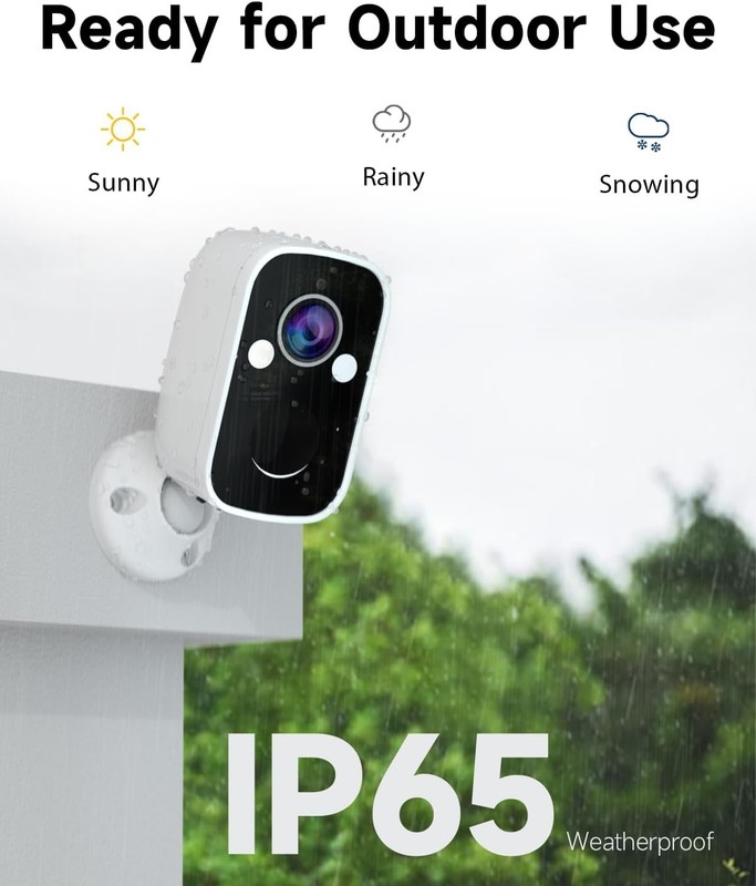 2 Pack Wireless Security Camera System Smart Night Vision Outdoor WiFi Cameras gallery