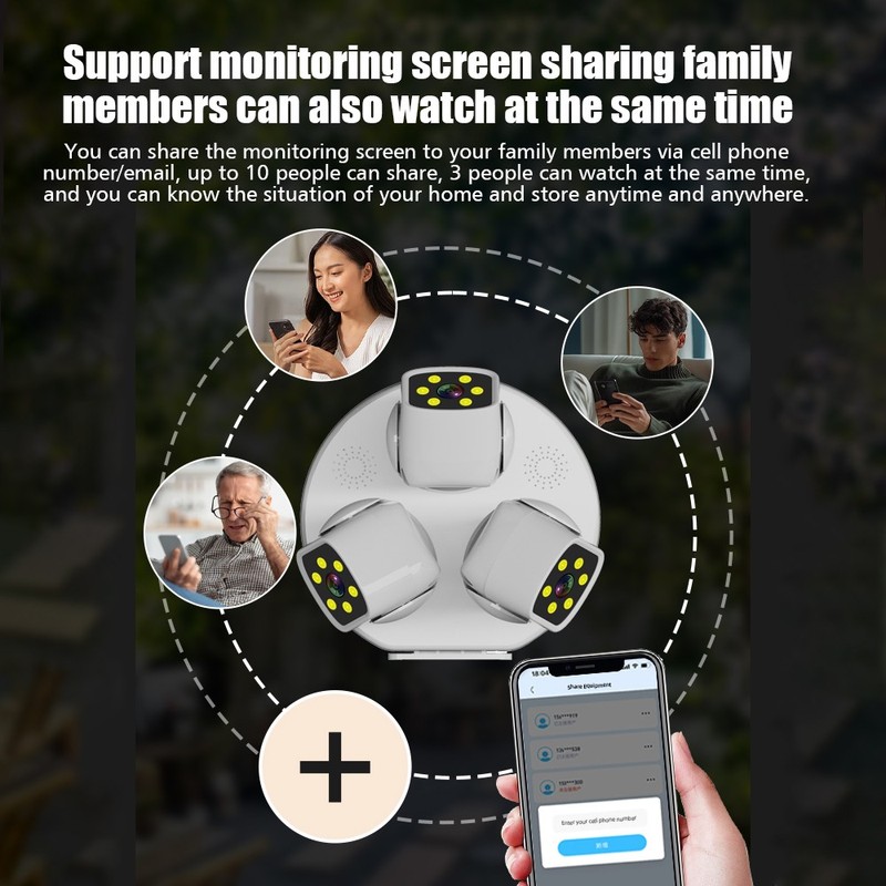 Wireless Outdoor Security Cameras Tri Lens 2-Way Talk Night Vision Surveillance gallery