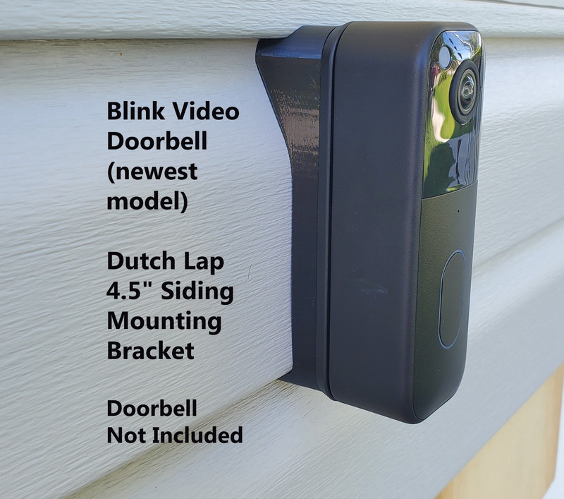 Blink Video Doorbell (newest model) Dutch Lap 4.5 Siding Mounting Bracket Wedge