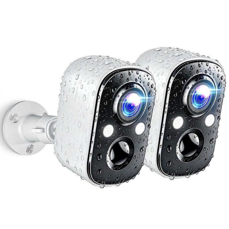 Security Cameras Wireless Outdoor, 2K Battery Powered Cameras for Home Securi…
