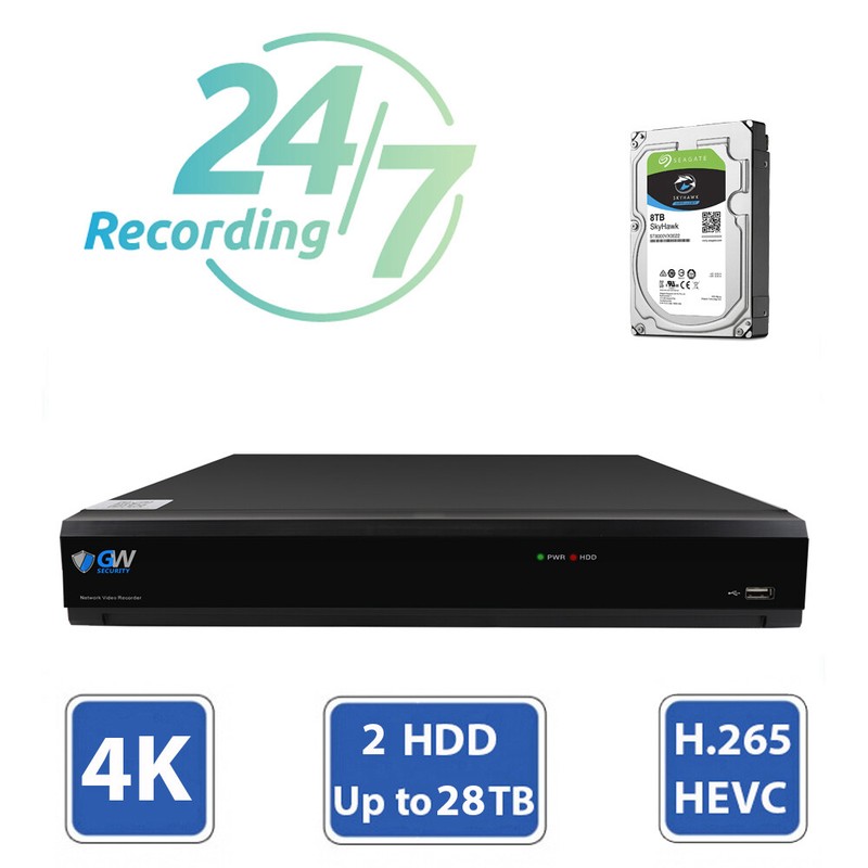 8 Channel H.265 DVR (6) 4K Outdoor 8MP CCTV Bullet Security Camera System 1TB gallery