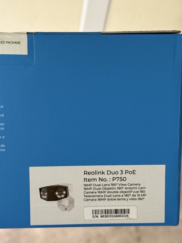 Reolink Duo 3 Poe 16MP UHD Dual-Lens Security Camera 180° gallery