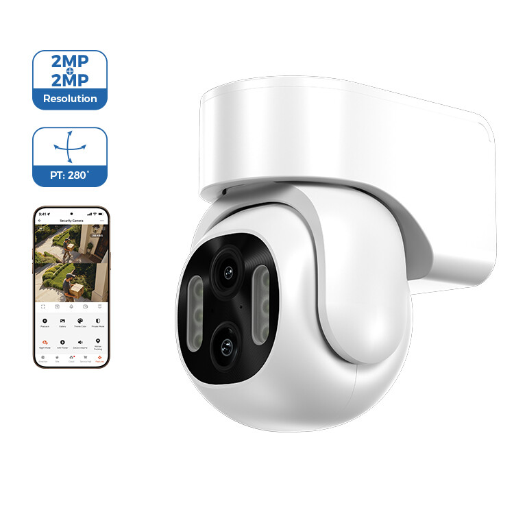 ARPHA K16 2MP+2MP Security Camera Dual Lens 1080P WiFi AI Motion Detection IP65