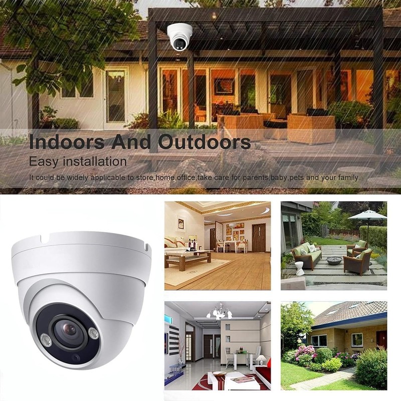4K 8MP Lite Dome TVI CVI AHD Analog 4 in 1 CCTV , 65ft IR Night Vision, 2.8mm... gallery