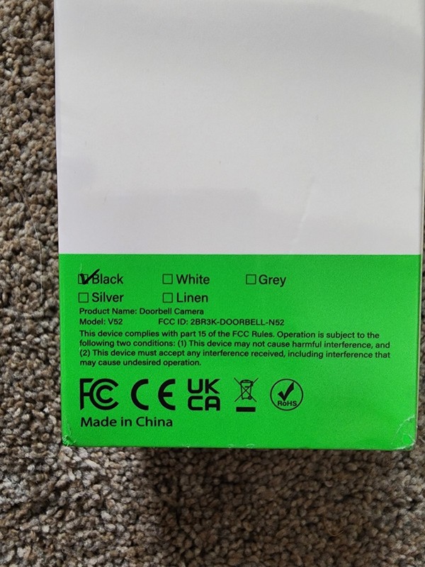 Doorbell Camera 2.4GHz Wifi AI Detection Wide Angle Lens gallery