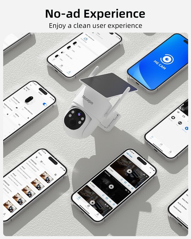 Solar Camera Outdoor Wireless 5G&2.4G, 4MP 360° PTZ Wireless Cameras for Home... gallery