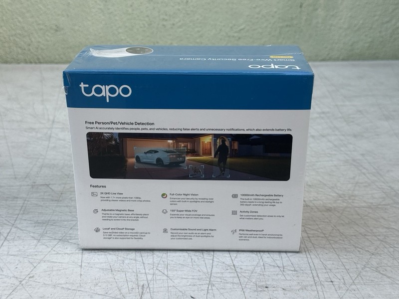 TP-Link TAPO MagCam Outdoor Security Camera, 2K, SD/Cloud Storage SEALED New gallery