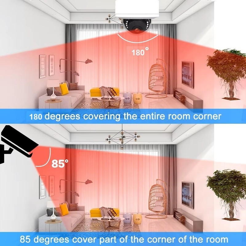 8MP PoE Fisheye Panoramic Dome Camera Built-in MIC/Speaker/SD Card Slot gallery