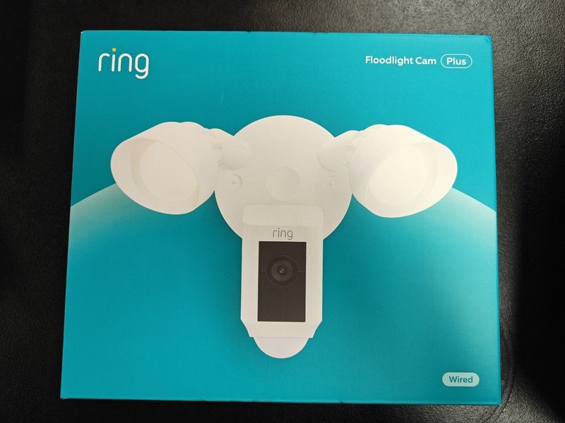 New Ring Floodlight Cam Plus Wired 1080 HD Security Camera White