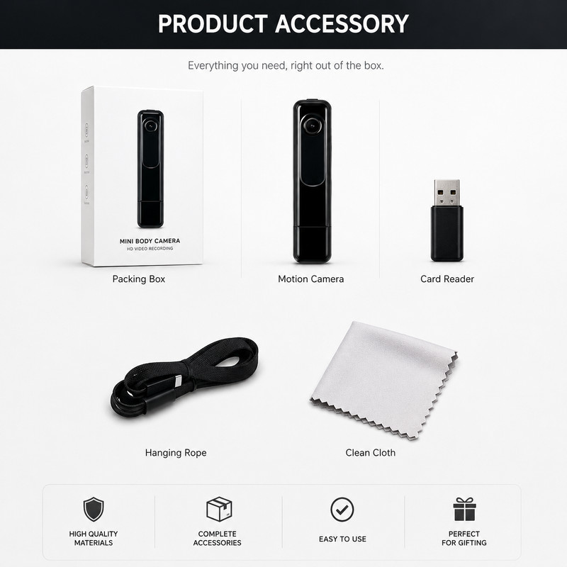 1080P HD Mini Body Camera Portable Video Recorder Compact & Easy to Use gallery