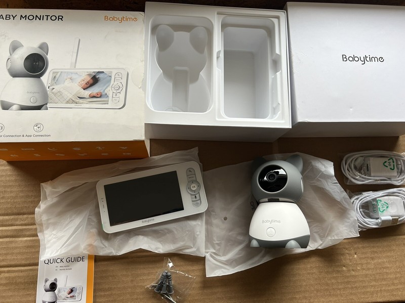 Video Baby Monitor, Baby Time 5″ Color Display with 1080P Pan/Tilt 1080p