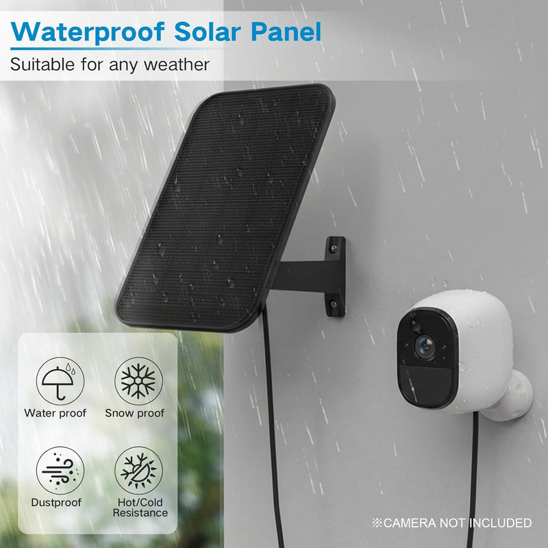 VIRTAVO 3.2W Solar Panel for Security Camera Compatible with Arlo Essential XL, gallery