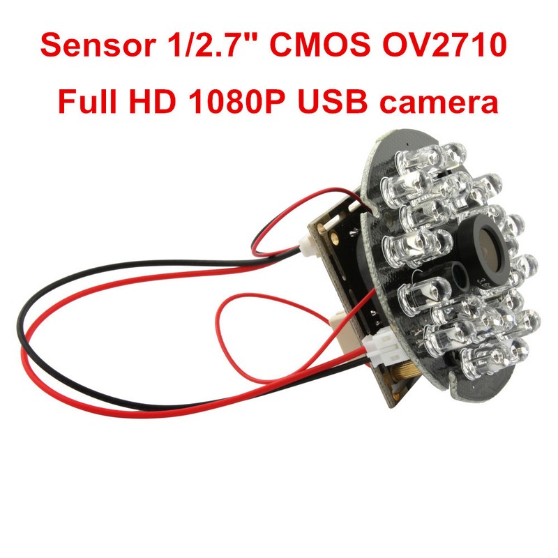 1080P CMOS Camera Module IR Night Vision 24Leds F Win10 Android Linux 12mm Lens