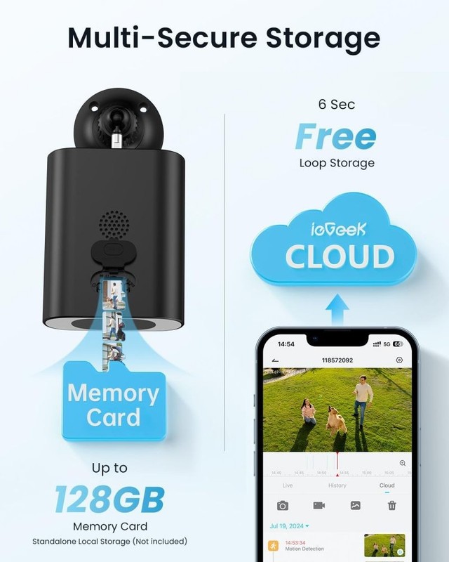 2pcs Solar Security Cameras Wireless Outdoor,2K WiFi Battery Powered Home camera gallery