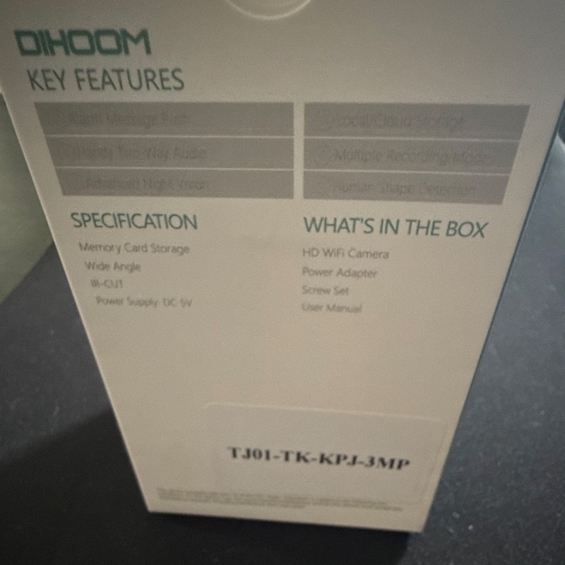 DIHOOM Smart WiFi Camera 3MP Indoor Wi‑Fi Night Vision Motion 2‑Way Audio gallery