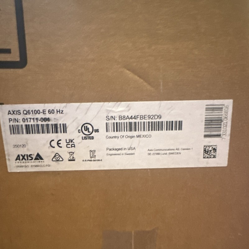 Axis Q6100-E 60 Hz IP Network Camera Wired Color Brown MPN 01711-004 gallery