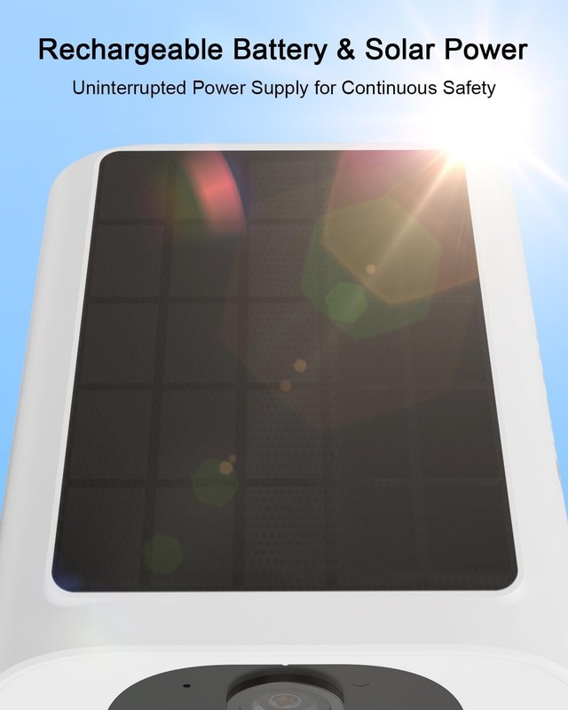 2-Cam Solar-Powered Security Camera Pack with Live Alerts & Alexa Compatibility gallery