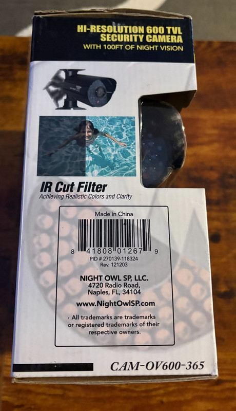 NIGHT OWL SECURITY CAMERA HI RESOLUTION 600 TVL gallery