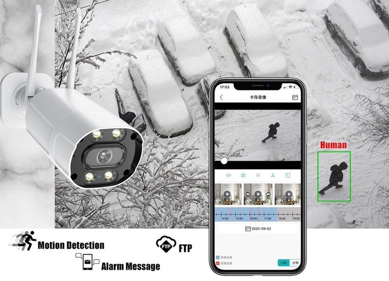 1x 5MP 1920P Microphone Outdoor Waterprooof Bullet Security WIFI Wireless Camera gallery