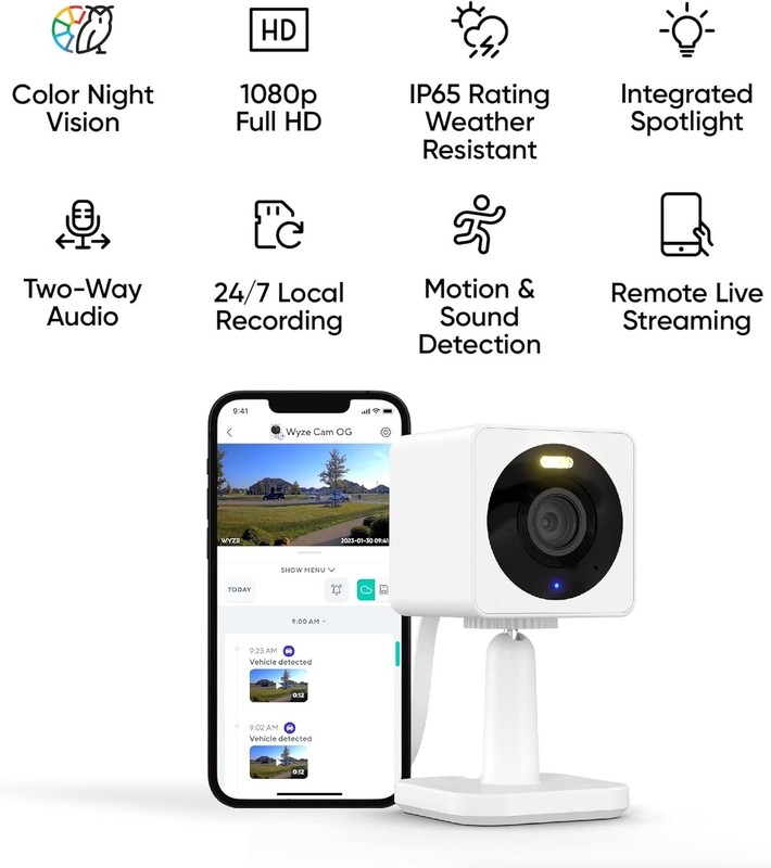 Cam OG Indoor/Outdoor 1080p Wi-Fi Smart Home Security Camera with Color Night... gallery