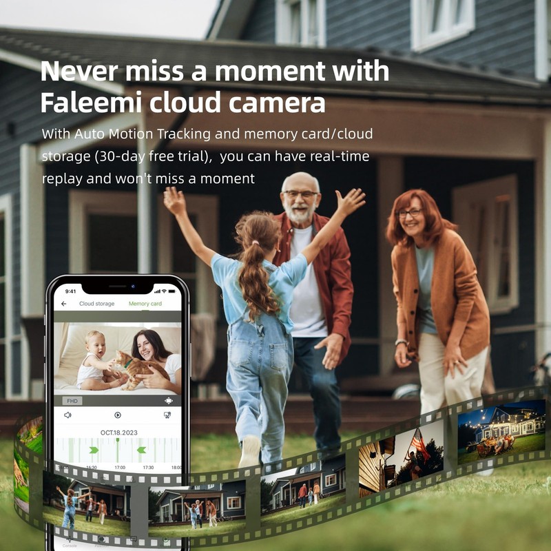 2K WiFi Security Camera for Home with Cell Phone App Control, Color Night Vis... gallery