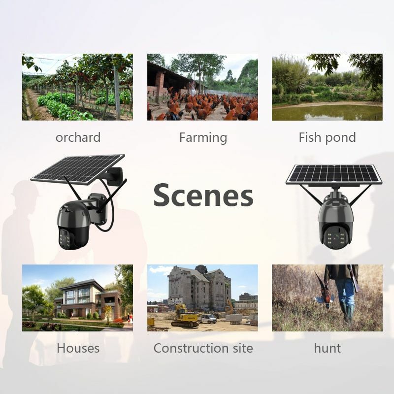 PTZ Waterproof 4G Solar Camera SIM Card Color Night WiFi 1080P CCTV Surveillance gallery