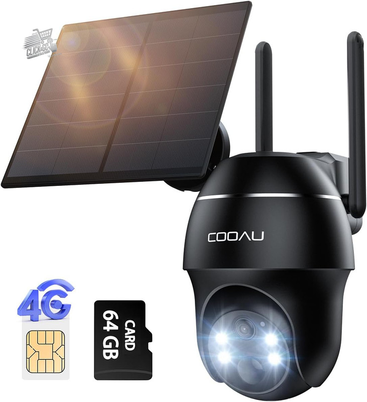 4G Outdoor Solar Camera SIM 2K Battery PTZ Wifi Video Surveillance 64GB