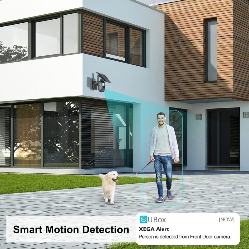 Xega 3G/4G LTE Cellular 2K HD Security Camera With SIM Solar PTZ Camera gallery
