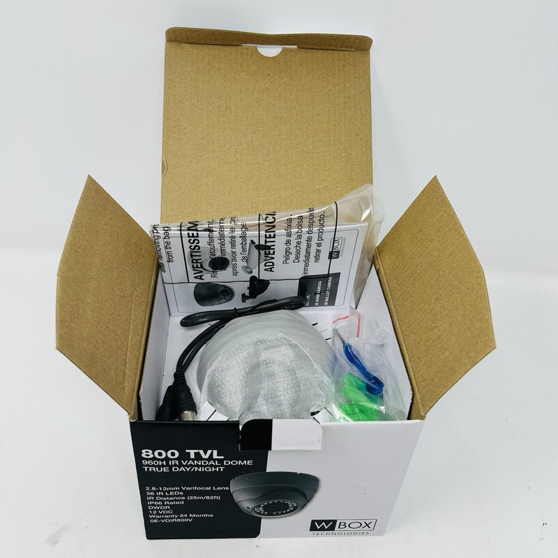 WBox Technologies 800 TVL 960H IR Vandal Dome True Day/Night gallery