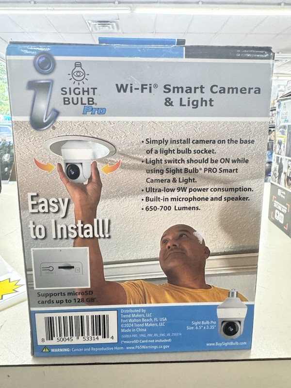 Sight Bulb WiFi Smart Camera & Light Pro, 75W Equivalent LED Light gallery