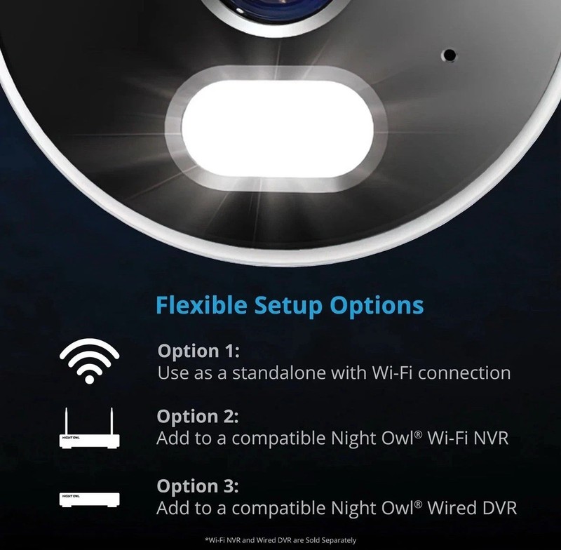 Night Owl WM-CAM-WNP2LBU 1080p HD Wi-Fi IP Built-In Spotlight Camera - SEALED gallery
