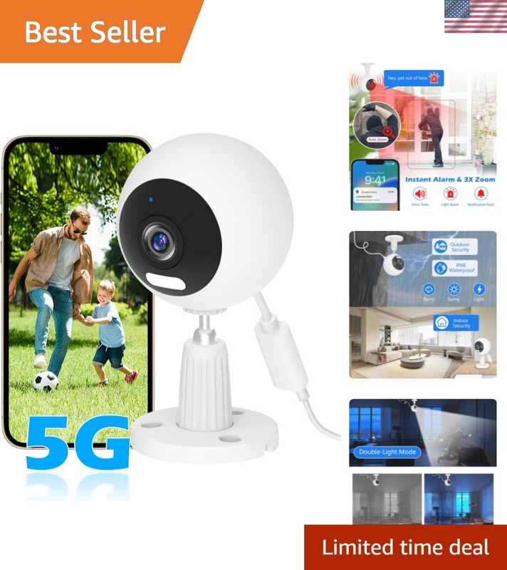 5G 3MP Home Security Camera – Waterproof Baby & Pet Monitor with Night Vision