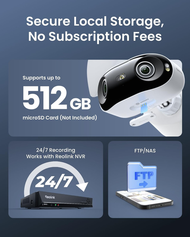 REOLINK Elite Pro Floodlight Poe, 16MP Dual Lens Poe Security Camera with 180° V gallery