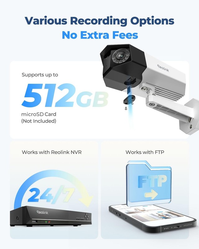 4K PoE Security Camera System, Home Outdoor IP Camera in 180 Degree Viewing A... gallery