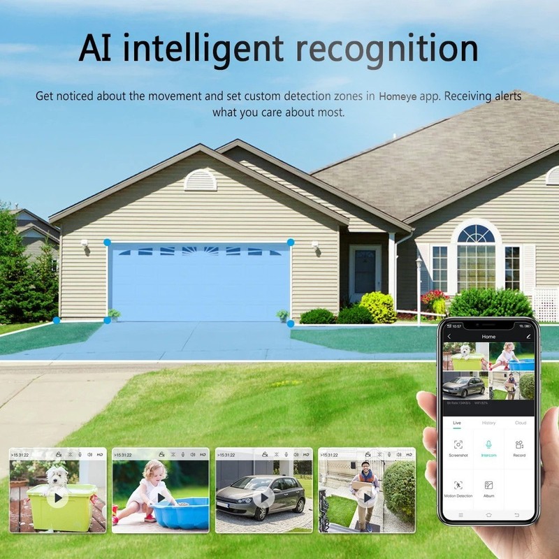 1080P WiFi Camera Solar Outdoor Wireless Battery Powered Security Camera AI PIR gallery