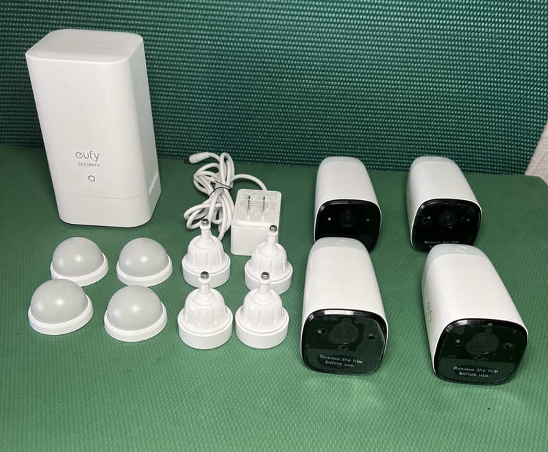 Set Of 4 EufyCam 2 T8114 Wireless Home Security Add-on Camera & Eufy HomeBase 2 gallery