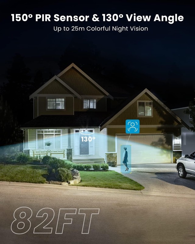 Outdoor Security Camera with Color Night Vision and Smart Siren Alerts gallery