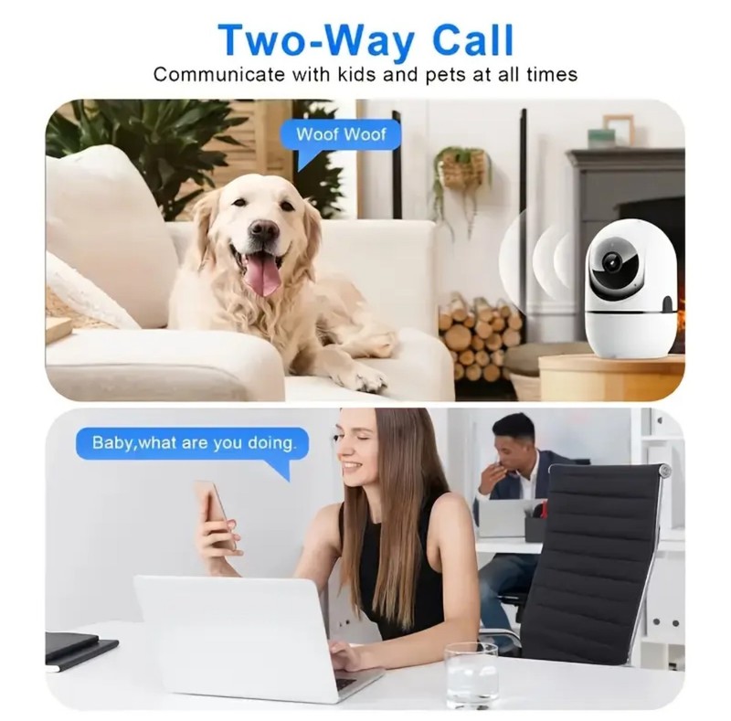2.4G Wifi 360 Rotation 4MP Security Camera With Night Vision & Two Way Audio gallery