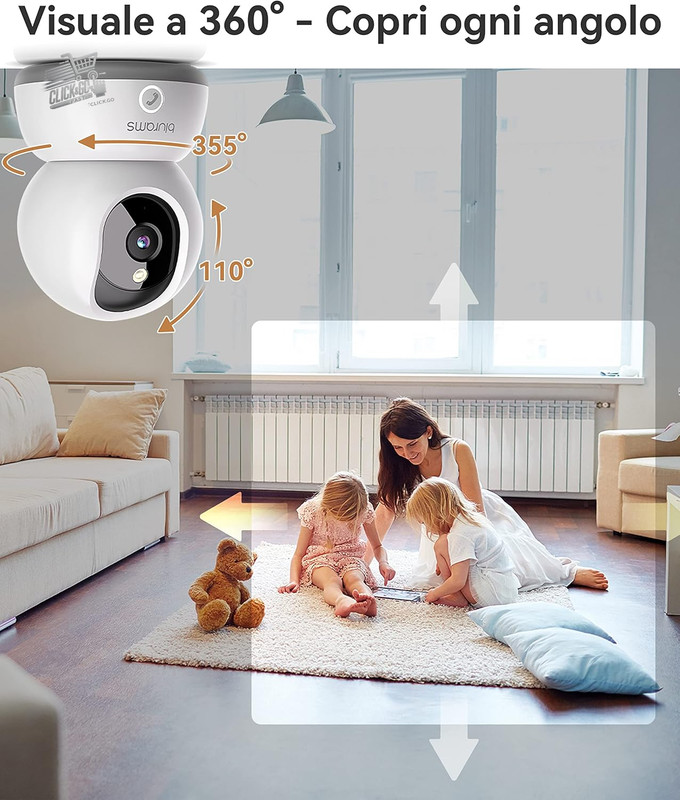 Indoor Wi-Fi Camera 4K Baby Monitor 360 AI Detection Night 5G 2.4G Ale gallery
